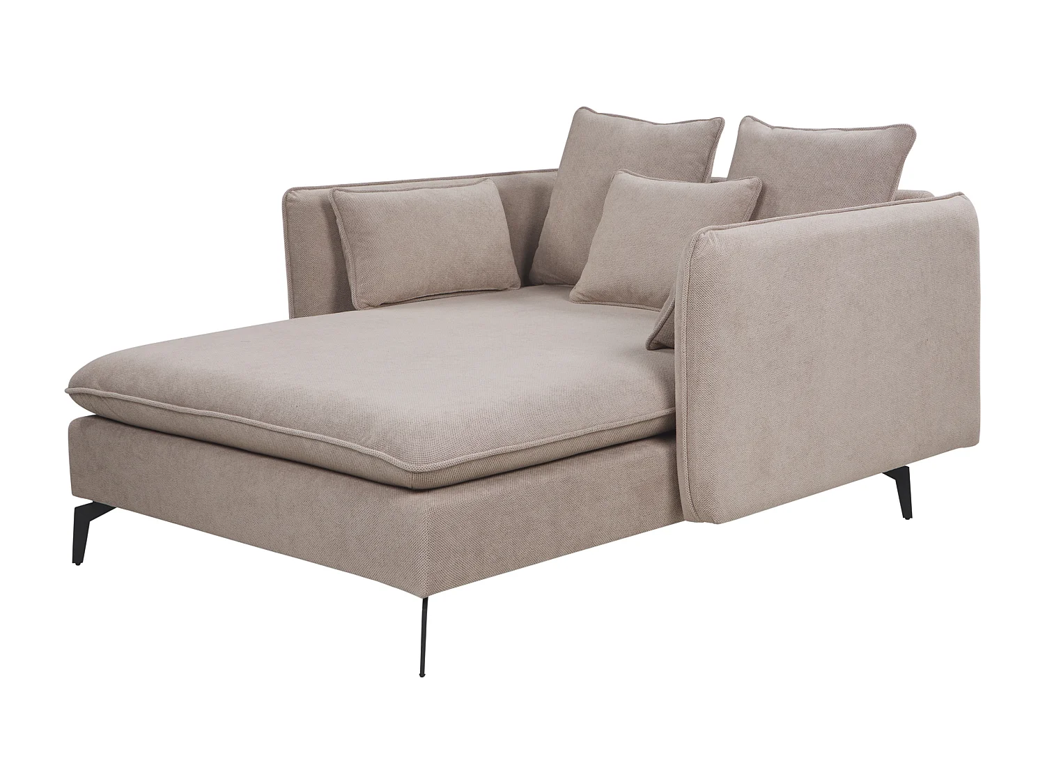 Chaise longue CHARMES Tissu Taupe