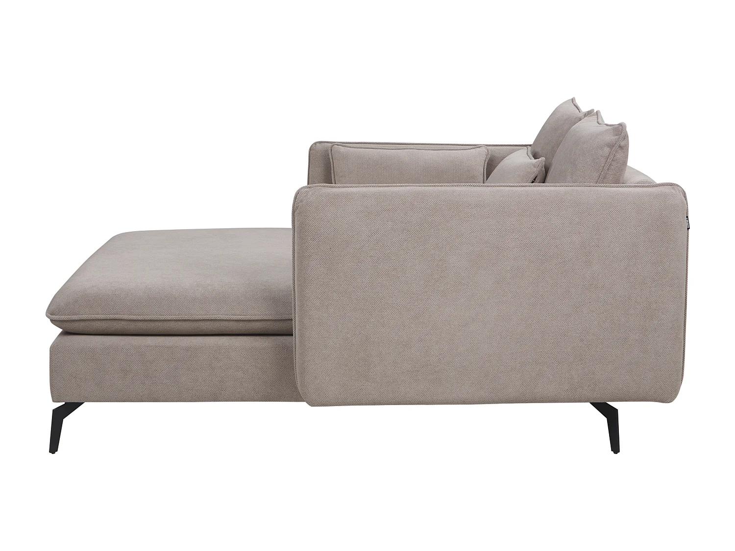 Chaise longue CHARMES Tissu Taupe