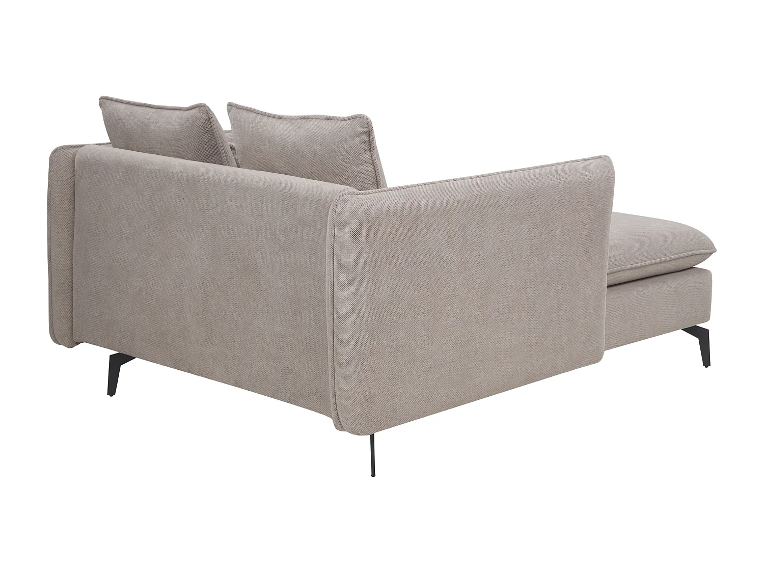 Chaise longue CHARMES Tissu Taupe