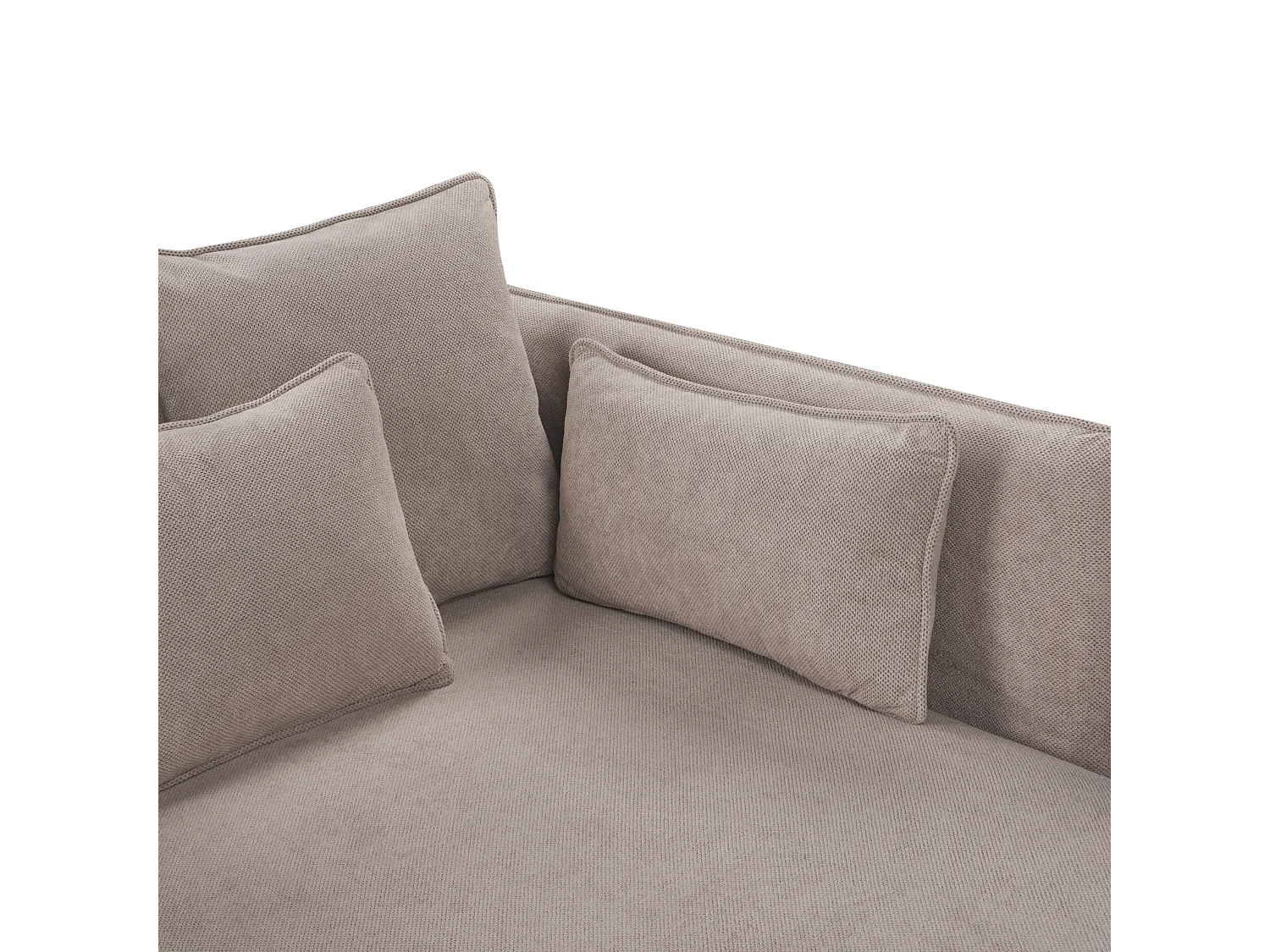 Chaise longue CHARMES Tissu Taupe