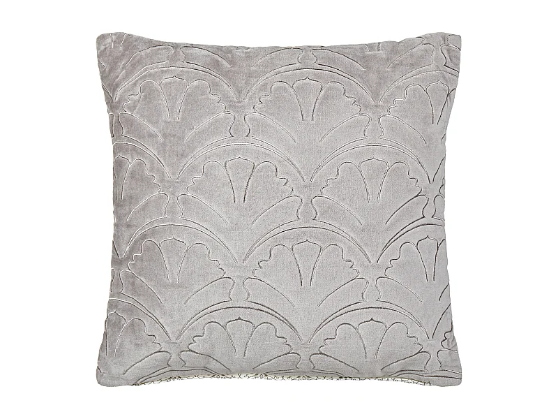 Coussin GLORIOSA Coton 45 x 45 cm Gris clair Motif géométrique