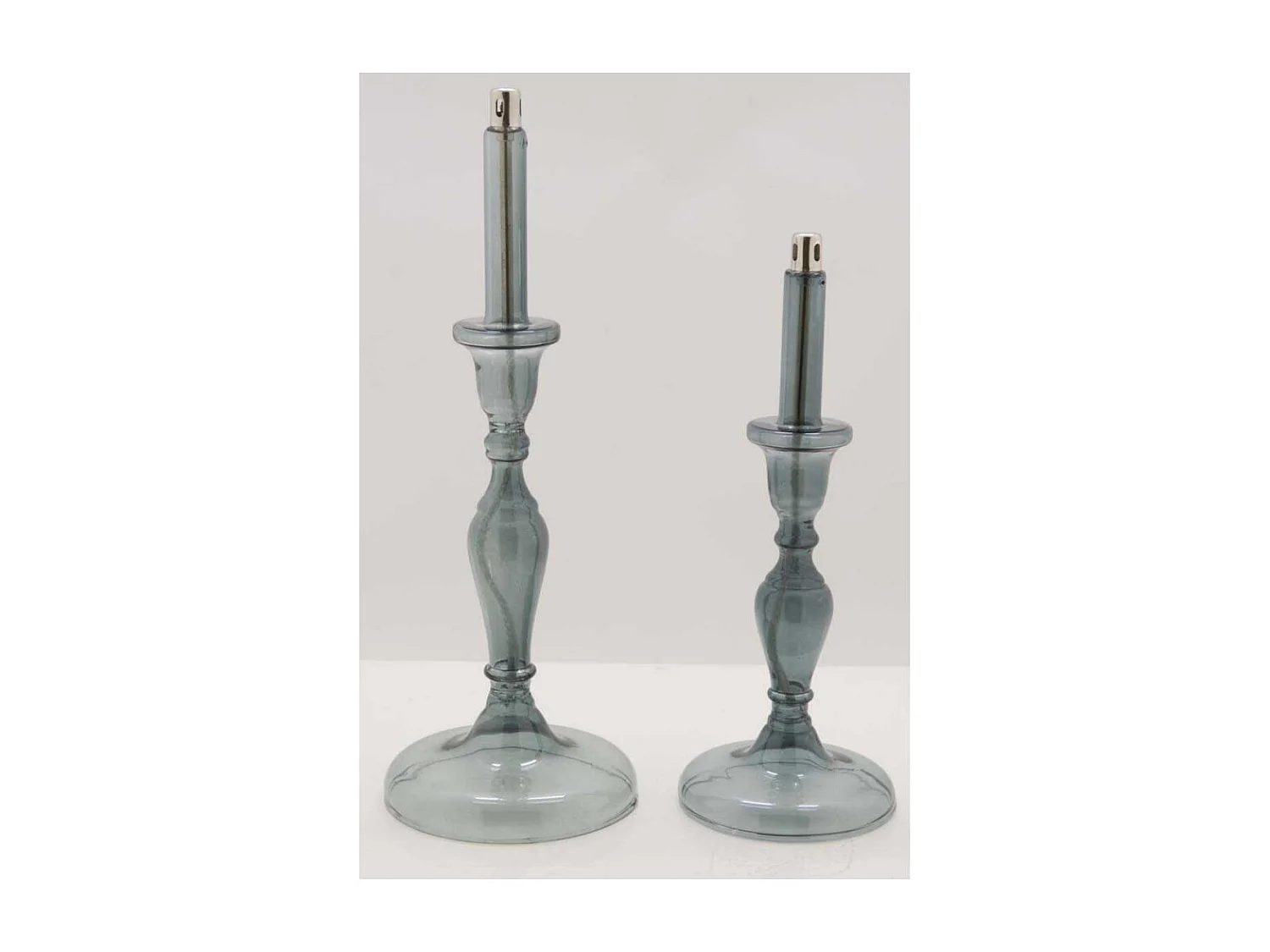 Lampe à huile en verre  smoké Candle 14 x 38.5 cm