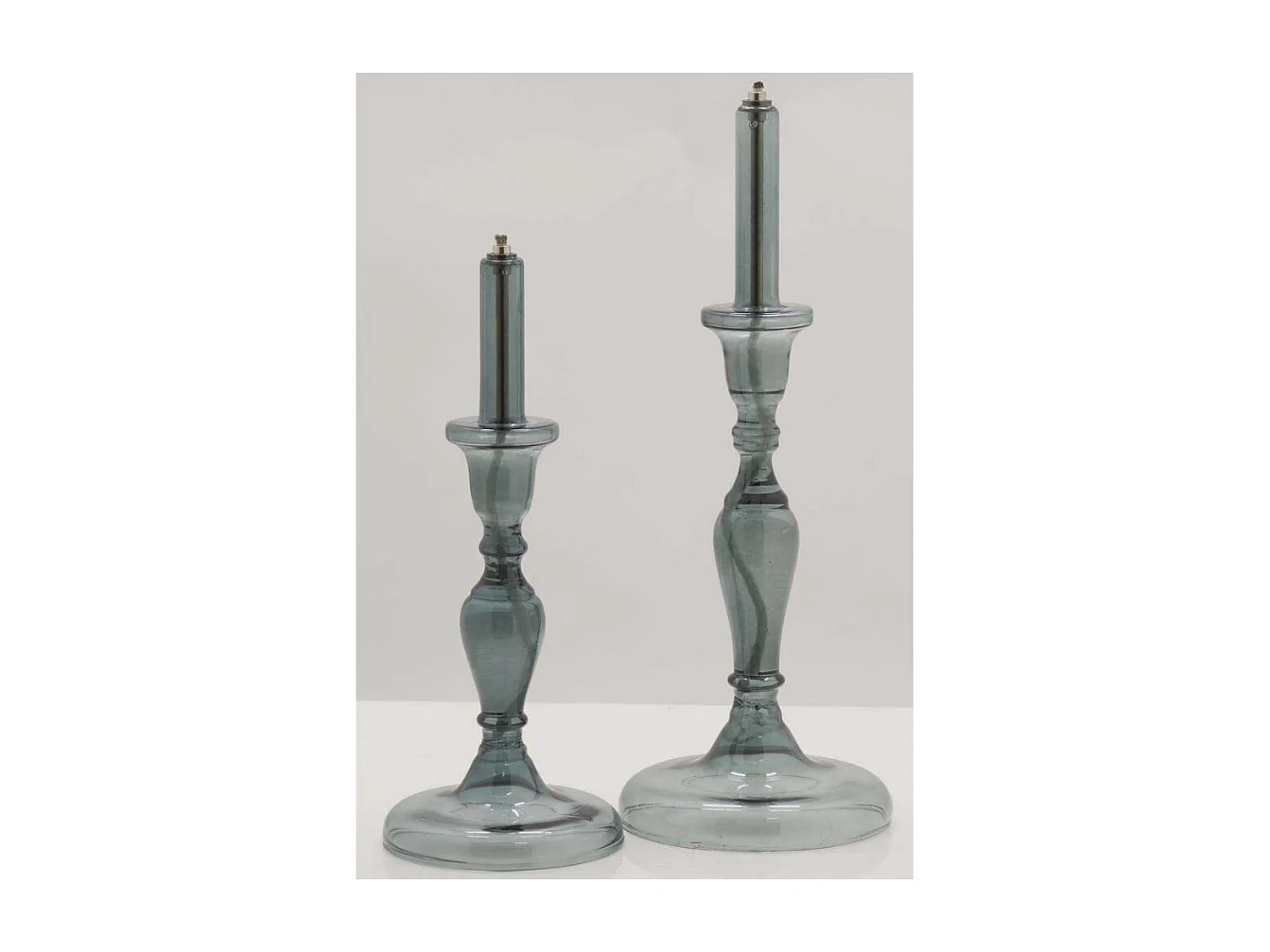 Lampe à huile en verre  smoké Candle 14 x 38.5 cm