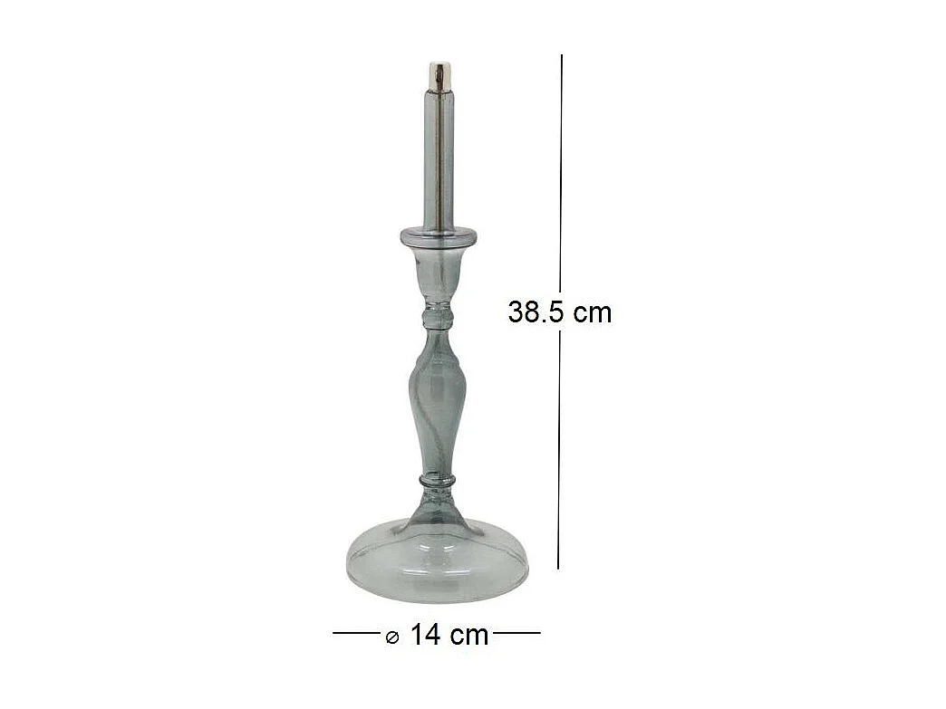 Lampe à huile en verre  smoké Candle 14 x 38.5 cm