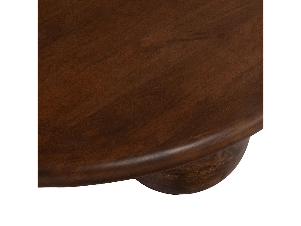 Table basse ronde ethnique en manguier D90 - KANO
