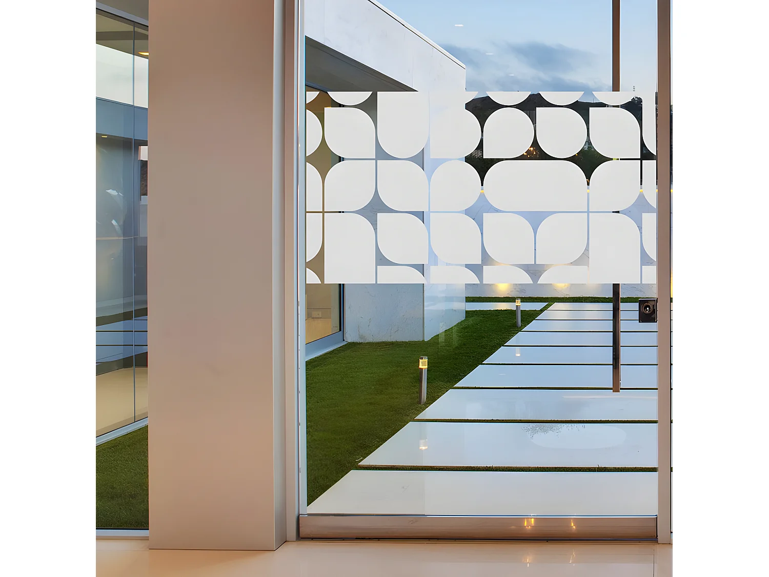 Film Fenêtre Anti Regard Occultant - VITRE DESIGN - Stickers Autocollant Brise-Vue pour Vitre & Porte de Douche - 55x100cm