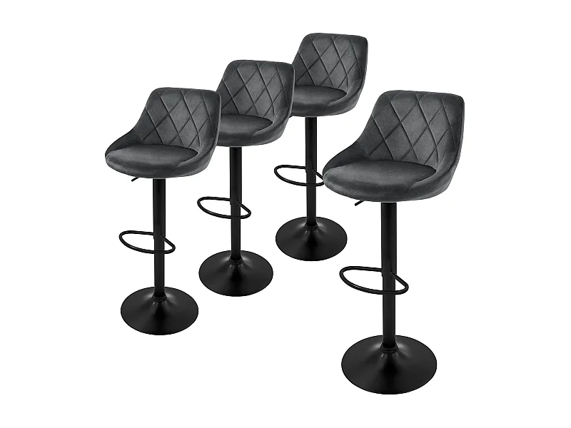 Juego de 4 taburetes de bar regulables en altura taburete de bar giratorio tabur