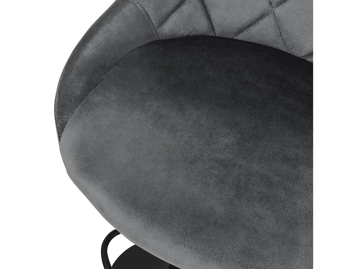 Set 4 sgabelli da bar in velluto grigio girevole sgabello da bistrot poggiapiedi