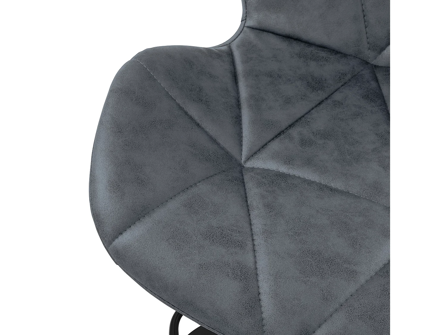 Set di 4 sgabelli da bar seduta imbottita in ecopelle antracite sgabello sedia