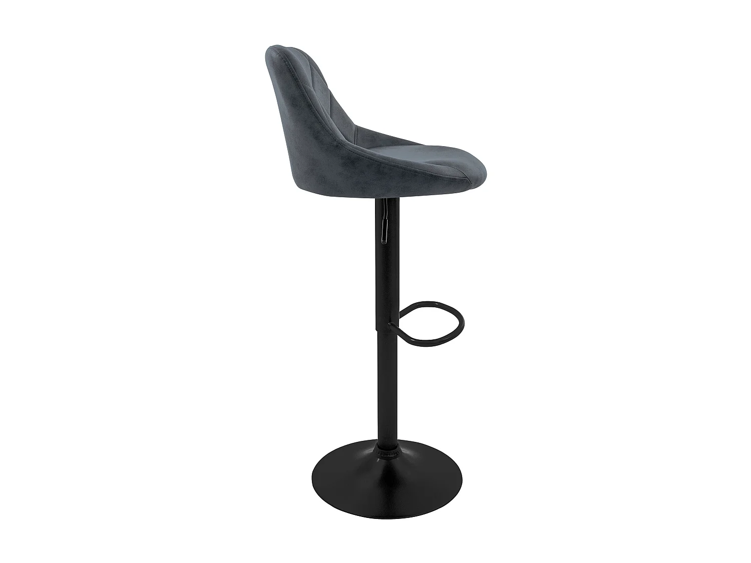 Set 4 sgabelli da bar finta pelle antracite girevole sgabello cucina poggiapiedi