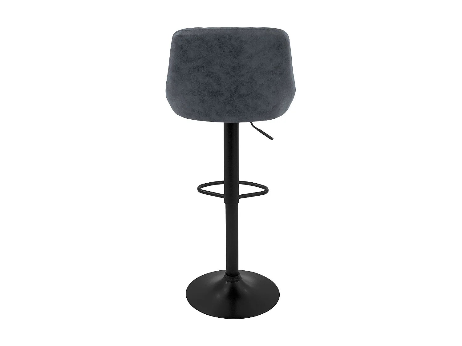 Set 4 sgabelli da bar finta pelle antracite girevole sgabello cucina poggiapiedi