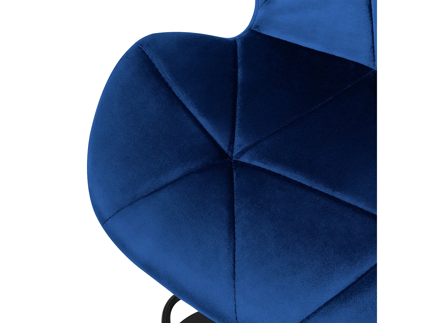 Lot 4 tabourets de bar rembourrées velours chaise bleu hauteur réglable 59-79 cm