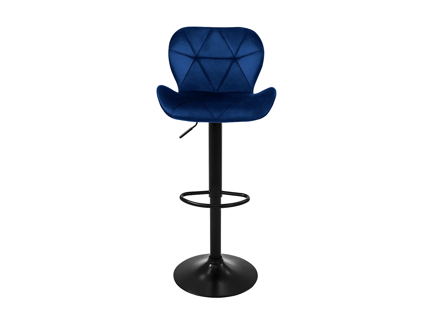 4x taburetes de bar azul sillas con respaldo asientos ajustables 63-83 cm