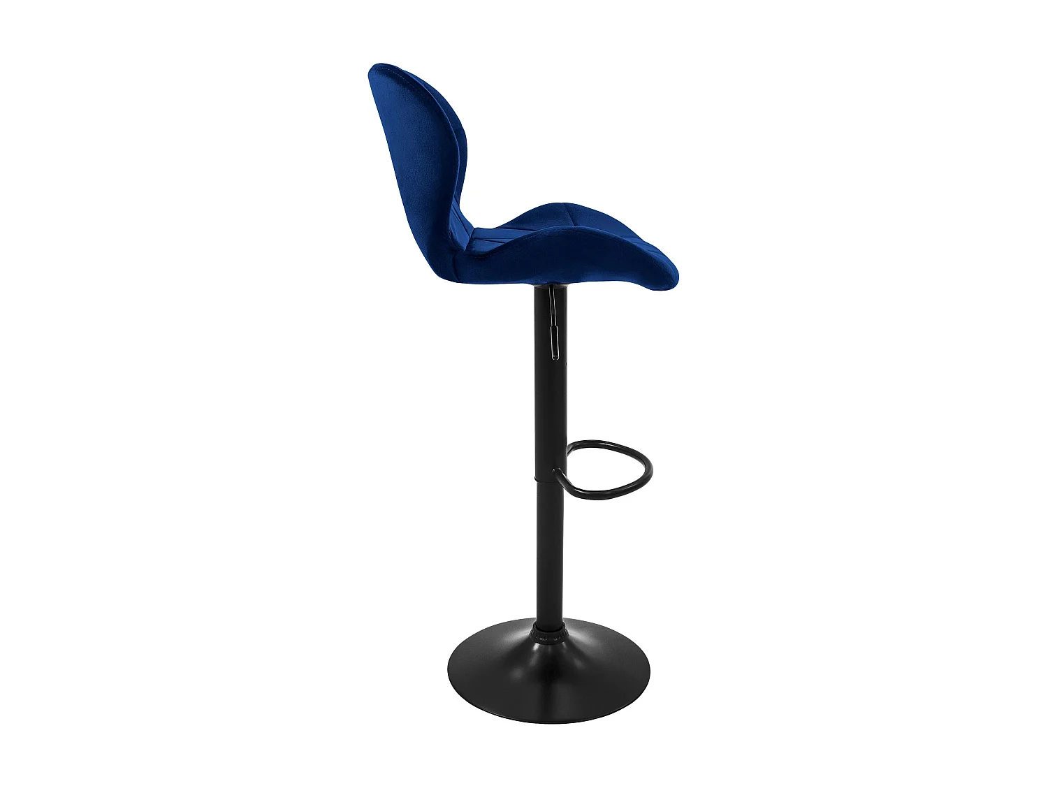 4x taburetes de bar azul sillas con respaldo asientos ajustables 63-83 cm