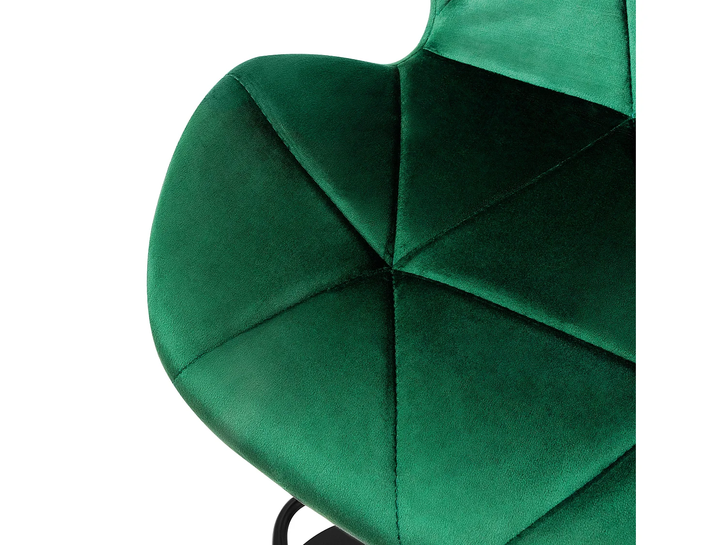 Lot 4 tabourets de bar rembourrées velours chaise vert hauteur réglable 59-79 cm