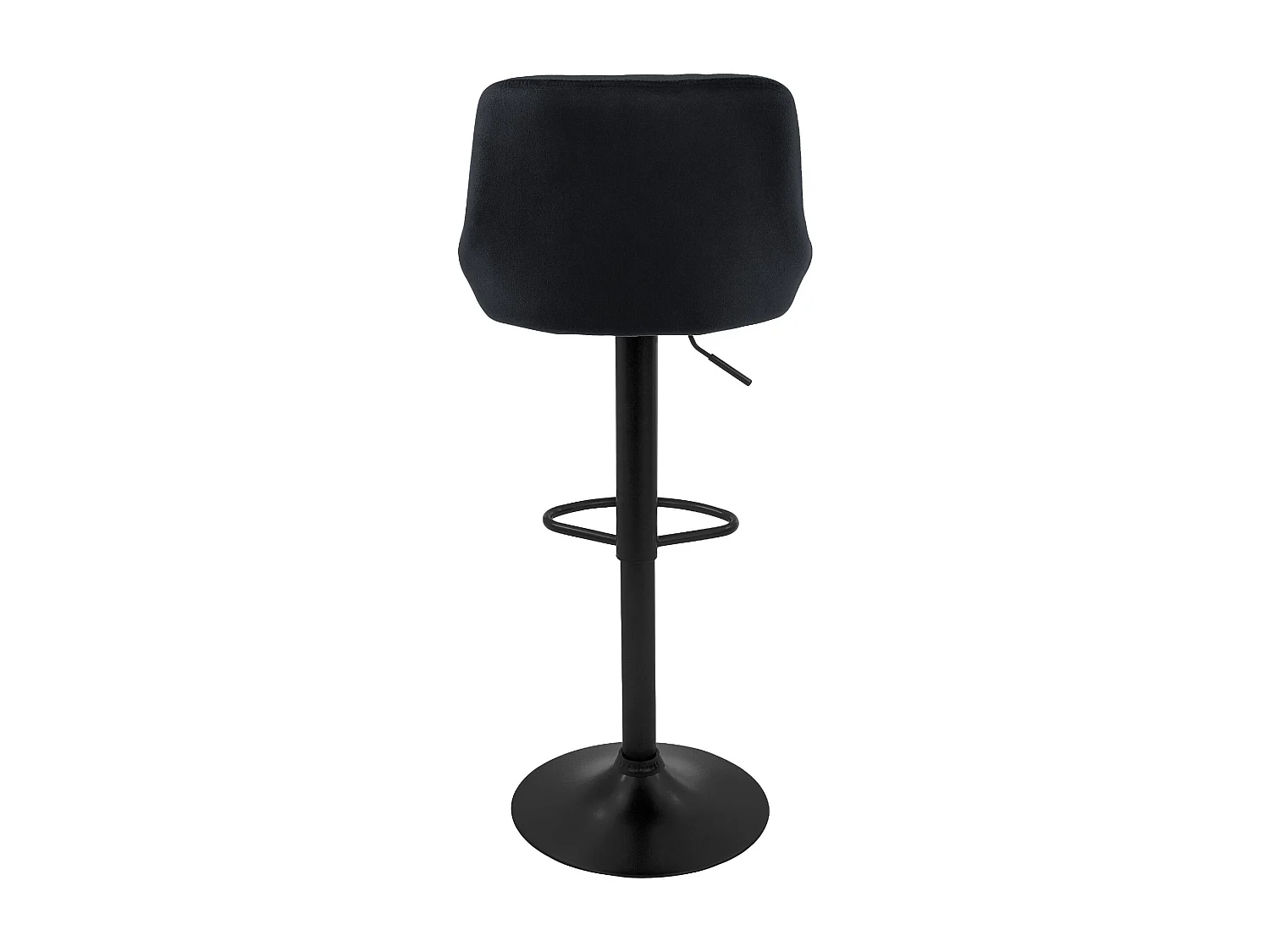 Lot 4 tabouret de bar rembourrées velours chaise noir hauteur réglable 62-82cm