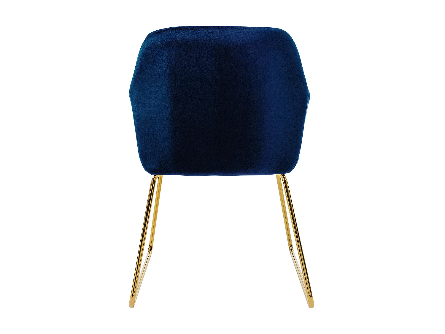 Lot de 6 chaises de salle à manger bleu assise en velours pieds dorés en métal