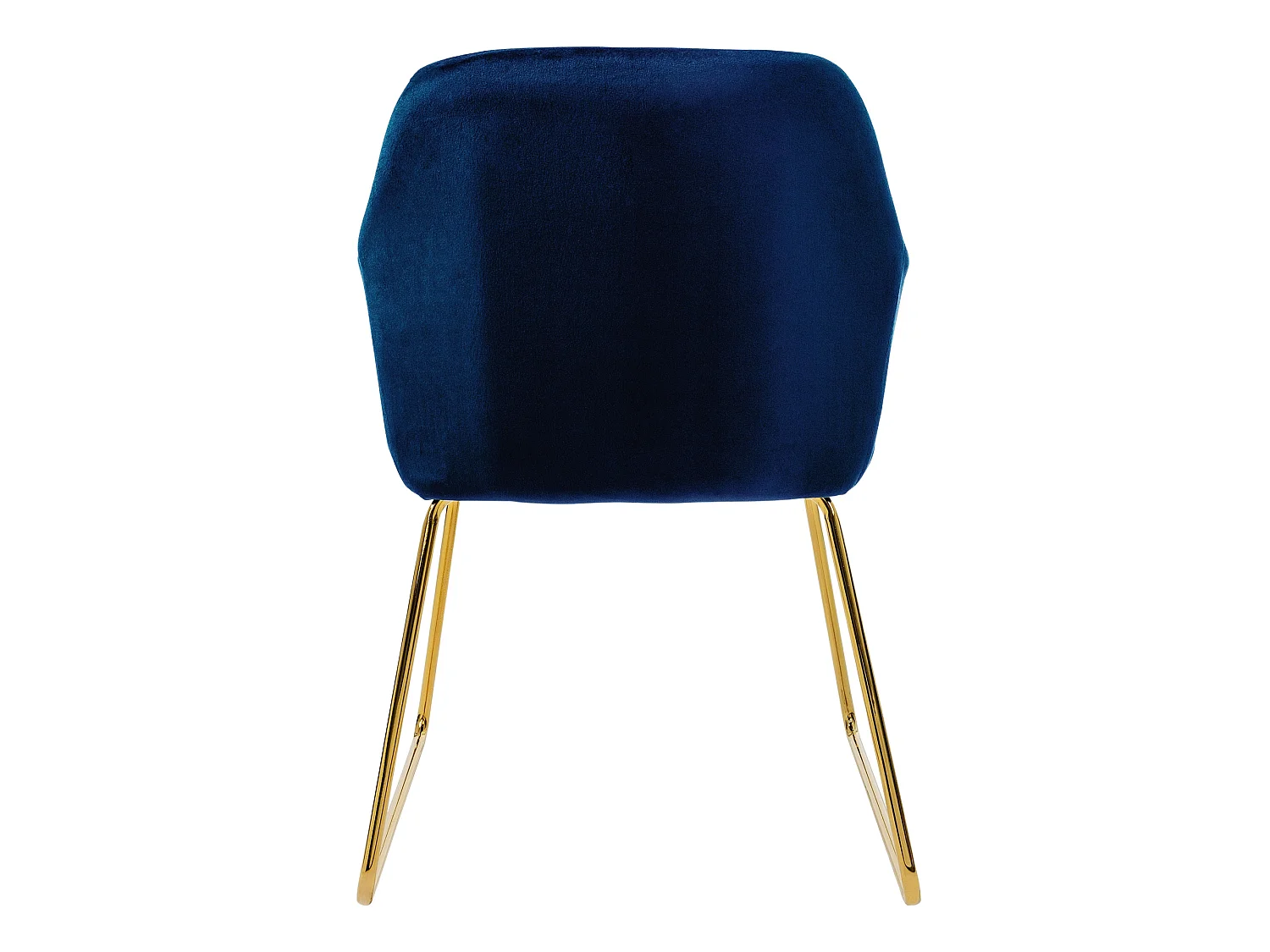 Lot de 6 chaises de salle à manger bleu dossier et accoudoirs ergonomiques revêtement en velours respirant piètement doré en métal design élégant
