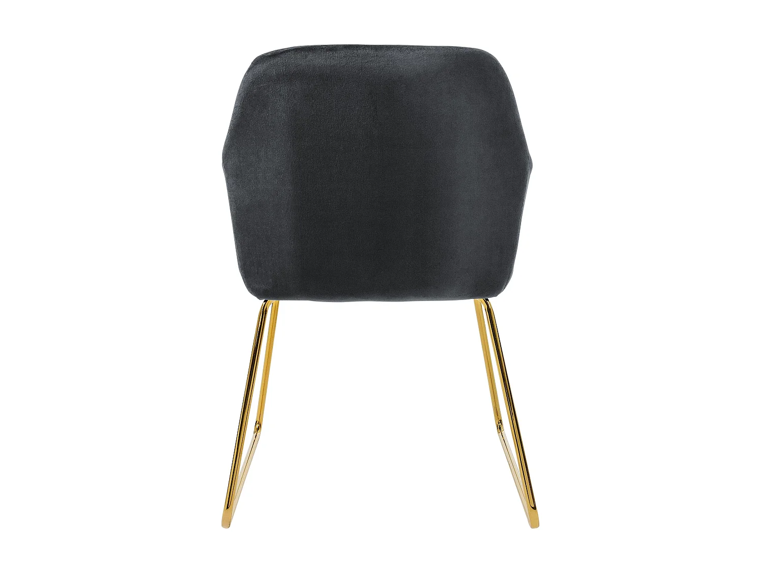 Lot de 6 chaises de salle à manger gris assise en velours pieds dorés en métal