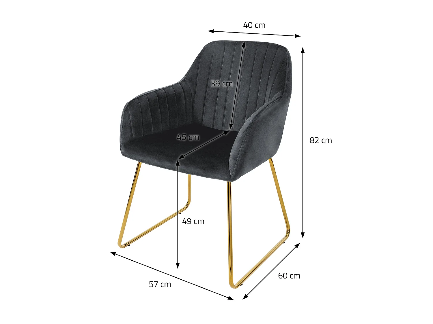 Set di 6 sedie per sala da pranzo soggiorno velluto grigio poltrona ergonomica