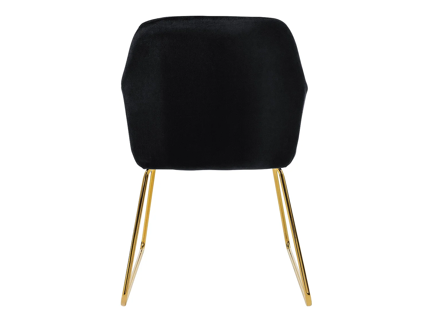 Lot de 6 chaises de salle à manger noir dossier et accoudoirs ergonomiques revêtement en velours respirant piètement doré en métal design élégant