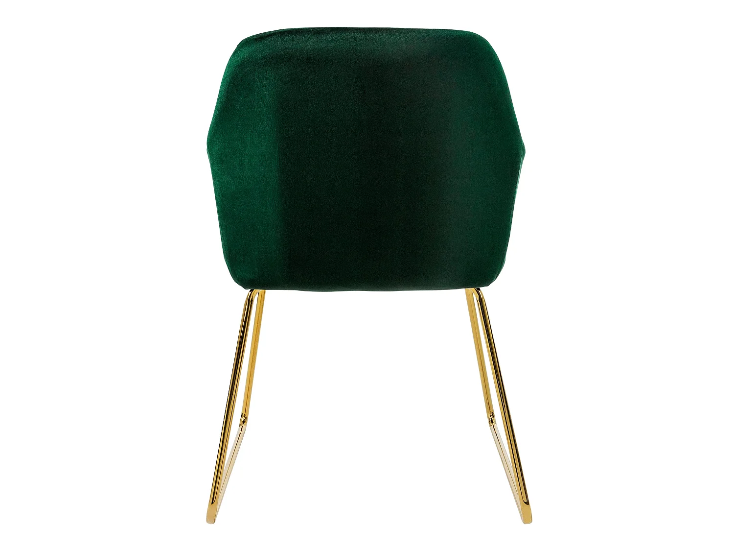 Lot de 6 chaises de salle à manger vert dossier et accoudoirs ergonomiques revêtement en velours respirant piètement doré en métal design élégant