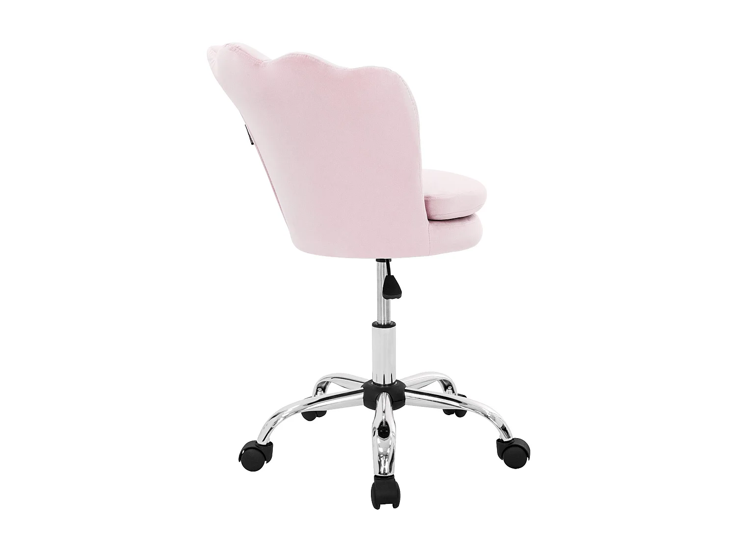Fauteuil de bureau à roulettes rose clair hauteur réglable velours chaise salon