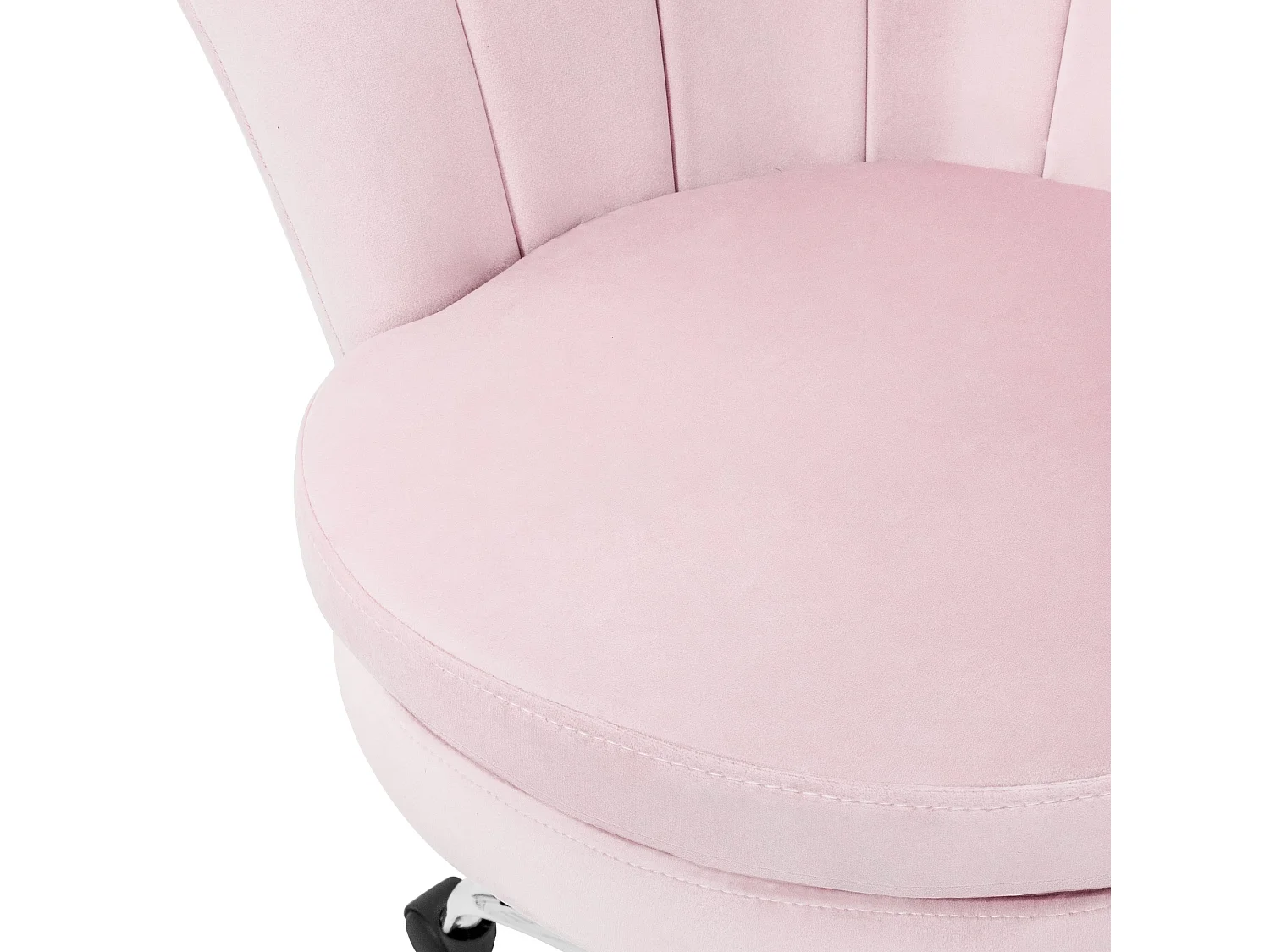 Fauteuil de bureau à roulettes rose clair hauteur réglable velours chaise salon