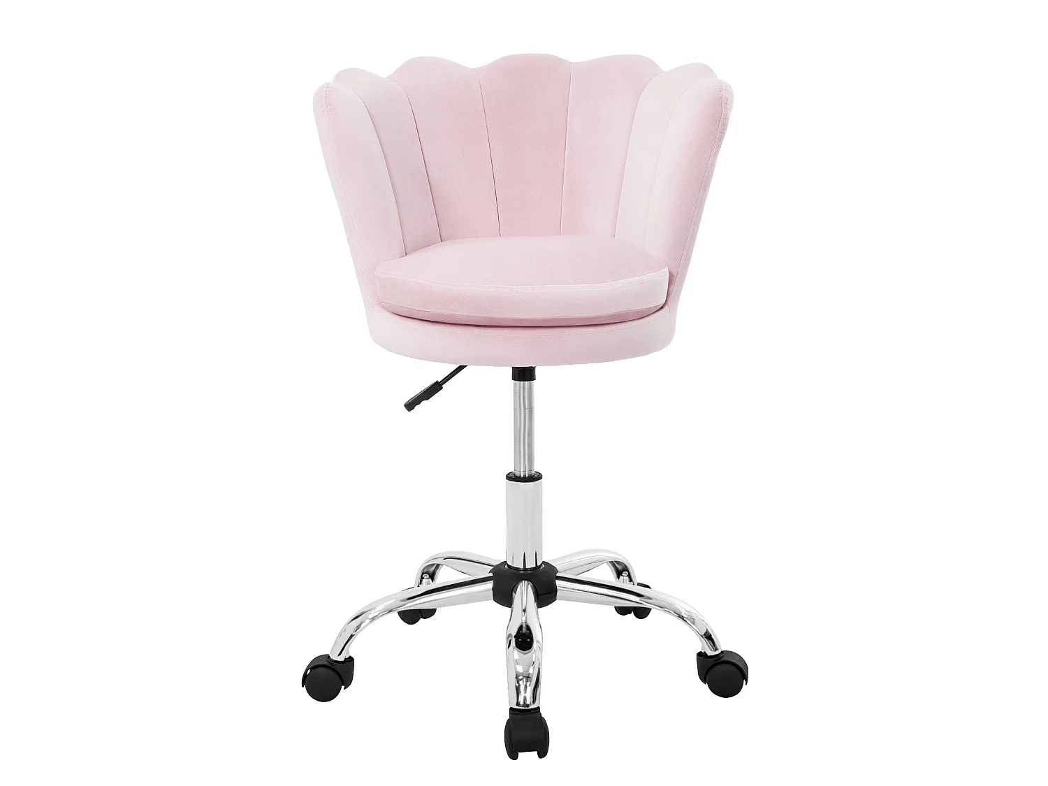 Silla de oficina asiento de terciopelo sillón ergonomico moderno rosa claro