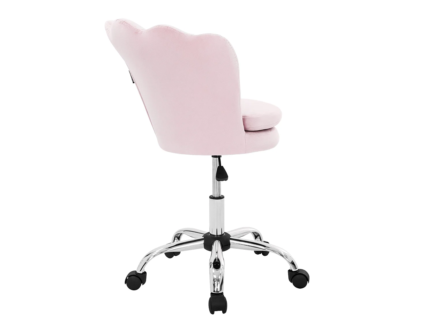 Silla de oficina asiento de terciopelo sillón ergonomico moderno rosa claro