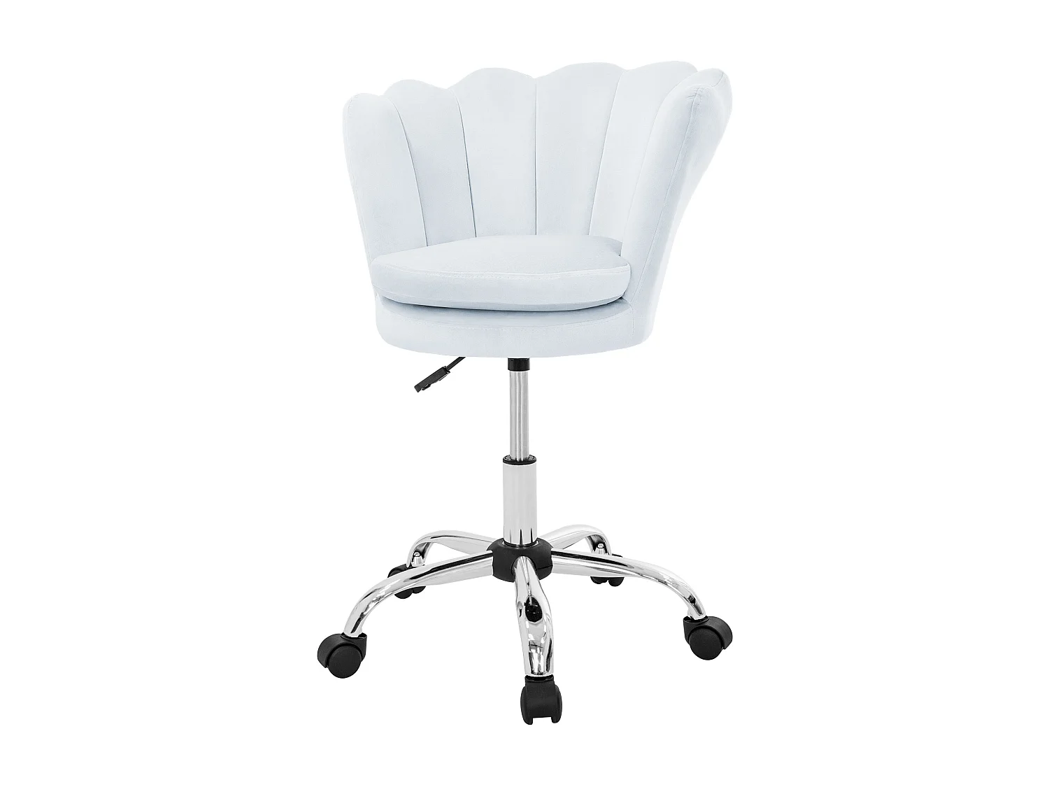 Silla de oficina asiento de terciopelo sillón ergonomico moderno azul claro