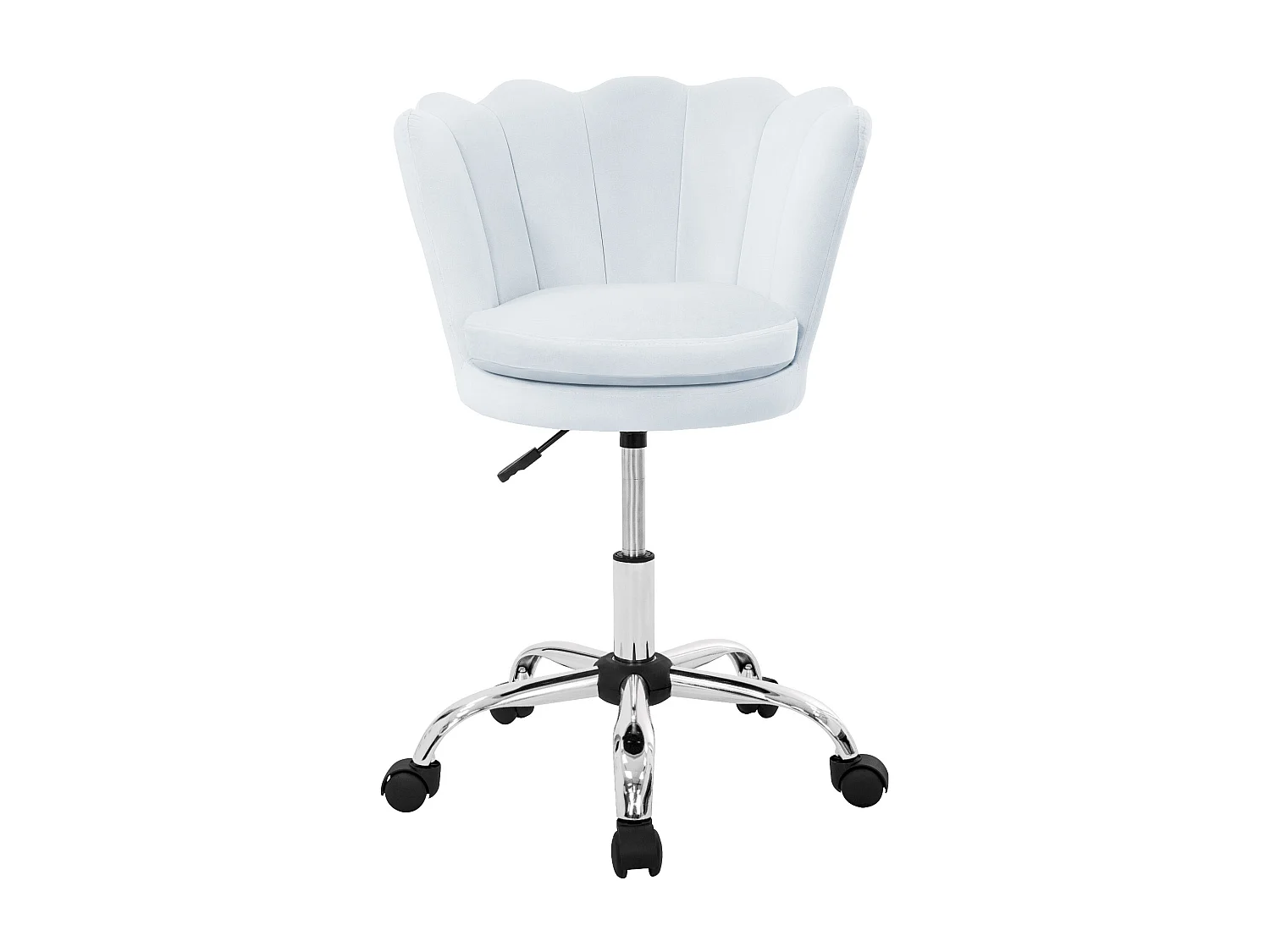 Silla de oficina asiento de terciopelo sillón ergonomico moderno azul claro