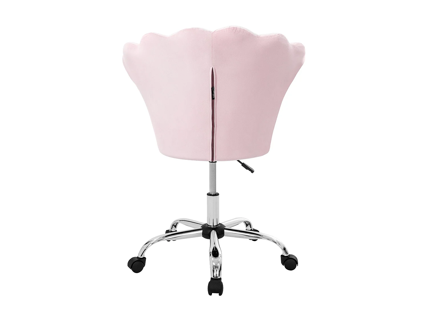 Fauteuil de bureau à roulettes rose clair hauteur réglable chaise en velours