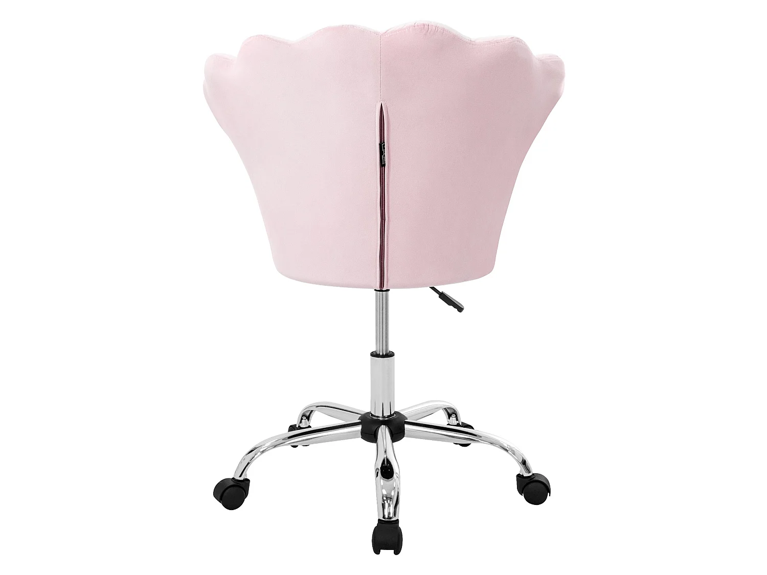 Fauteuil de bureau à roulettes rose clair hauteur réglable chaise en velours