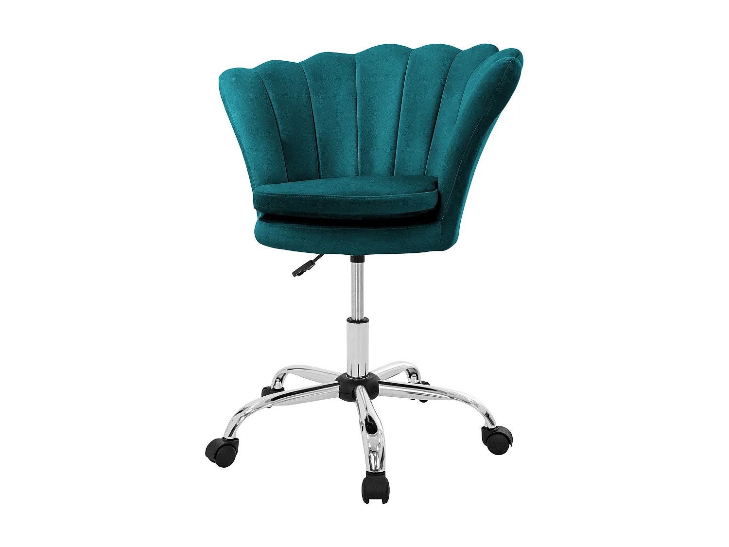 Silla de oficina asiento de terciopelo azul petróleo sillón ergonomico moderno