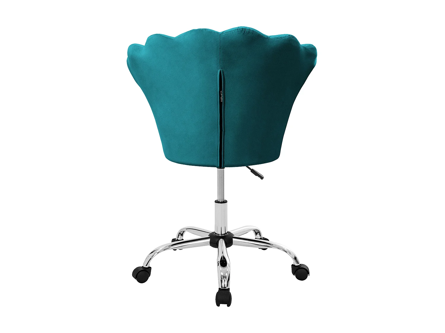 Fauteuil de bureau à roulettes bleu pétrole hauteur réglable chaise en velours
