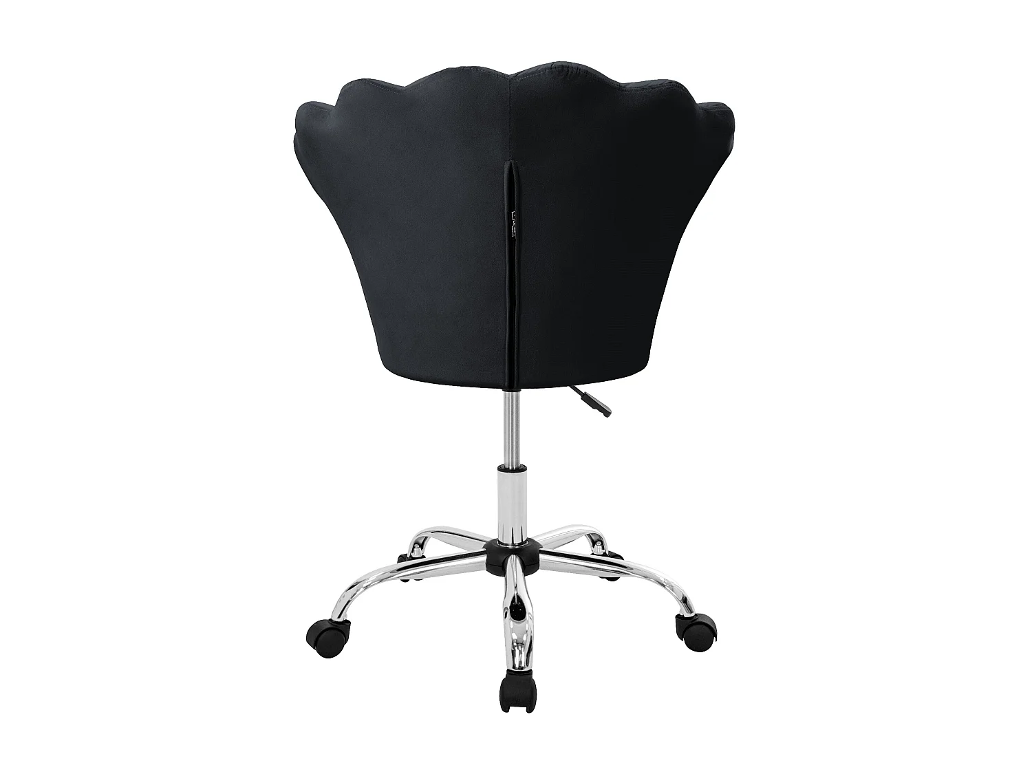 Silla de oficina asiento de terciopelo negro sillón ergonomico moderno