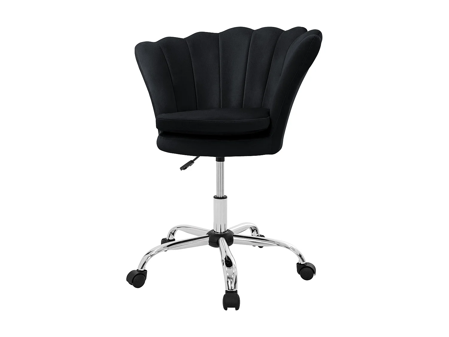 Silla de oficina asiento de terciopelo negro sillón ergonomico moderno