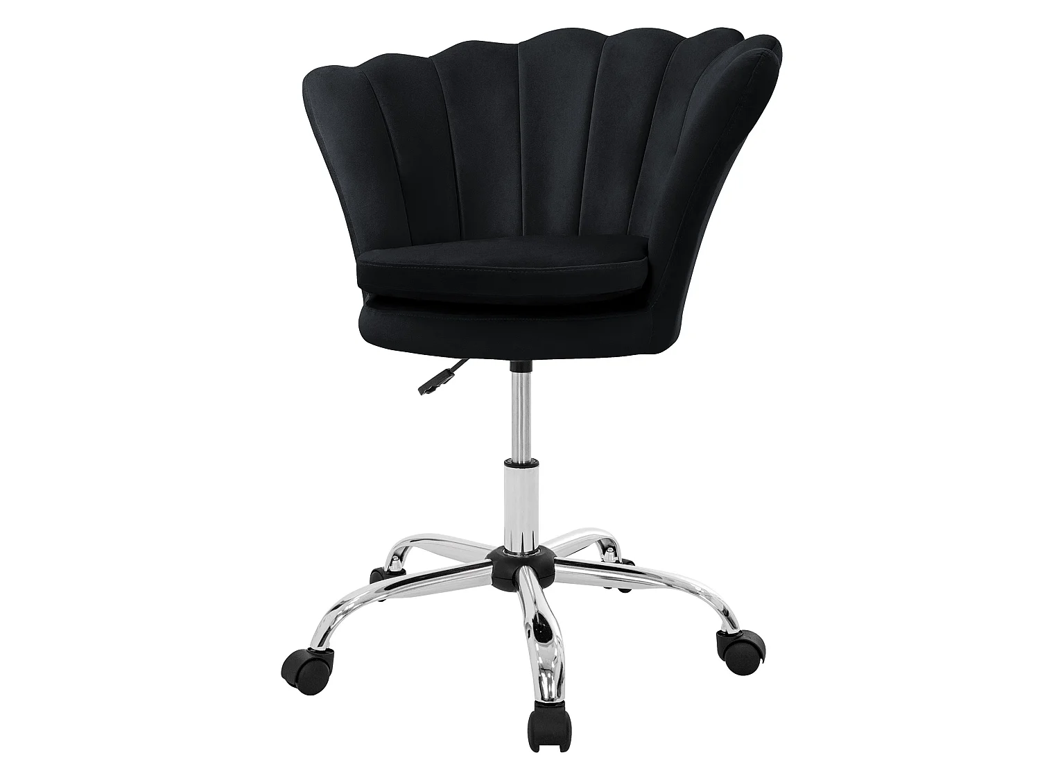 Fauteuil de bureau et salon à roulettes noir hauteur réglable chaise en velours