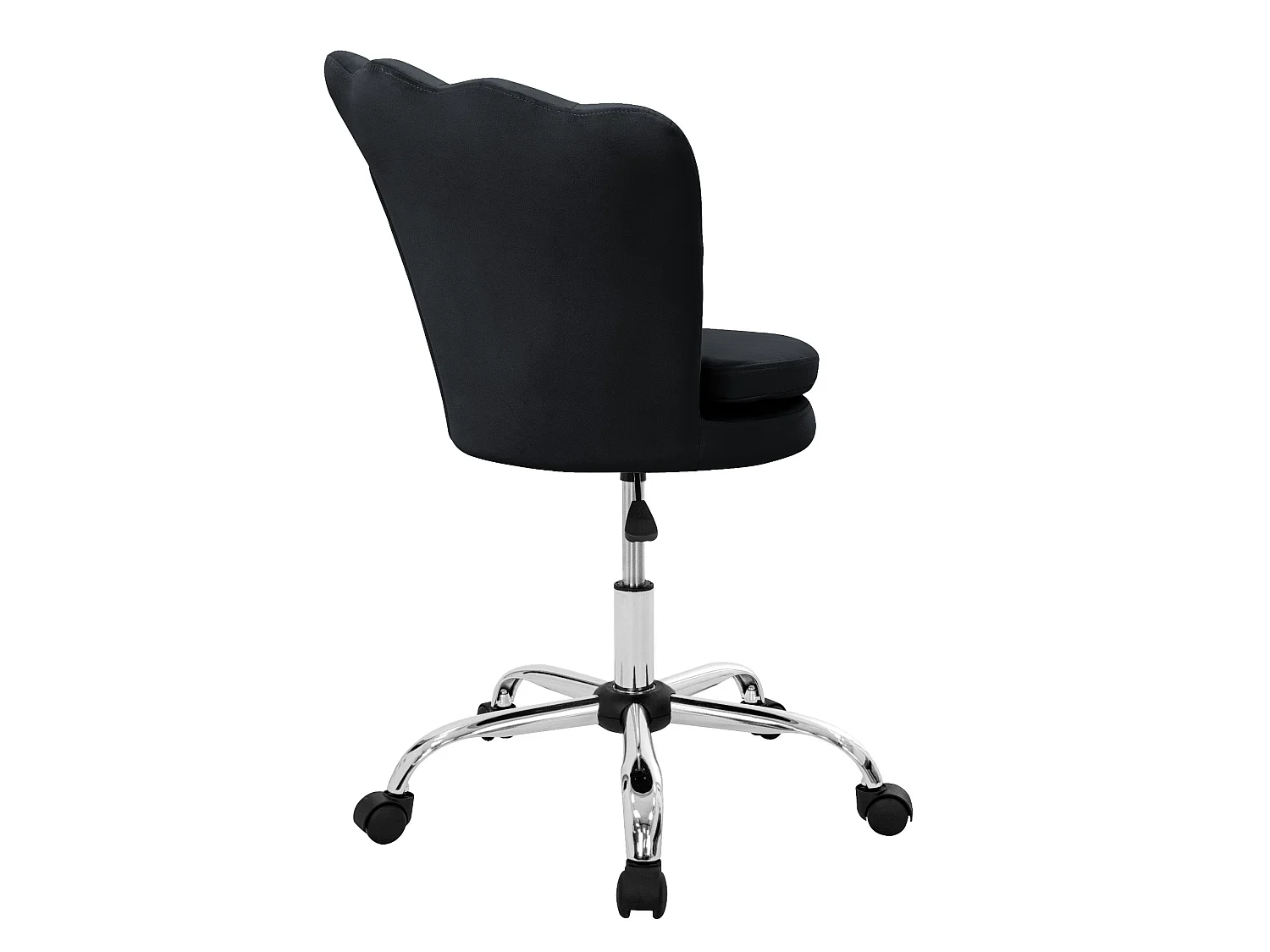 Fauteuil de bureau et salon à roulettes noir hauteur réglable chaise en velours