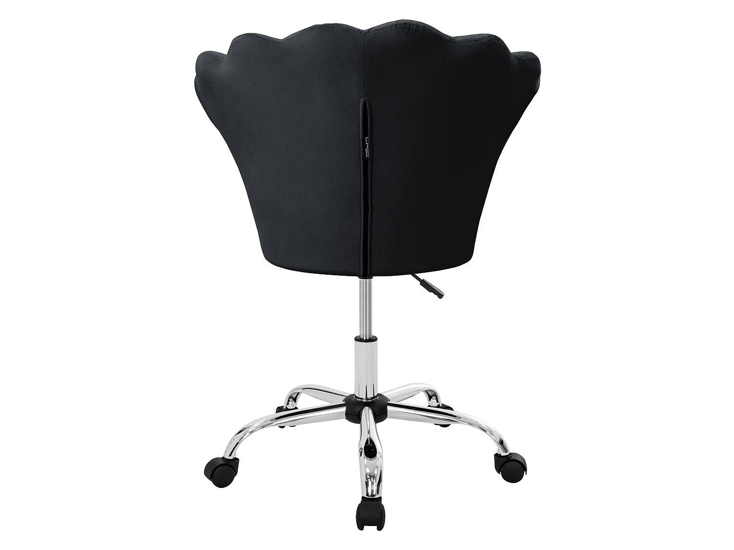 Fauteuil de bureau et salon à roulettes noir hauteur réglable chaise en velours