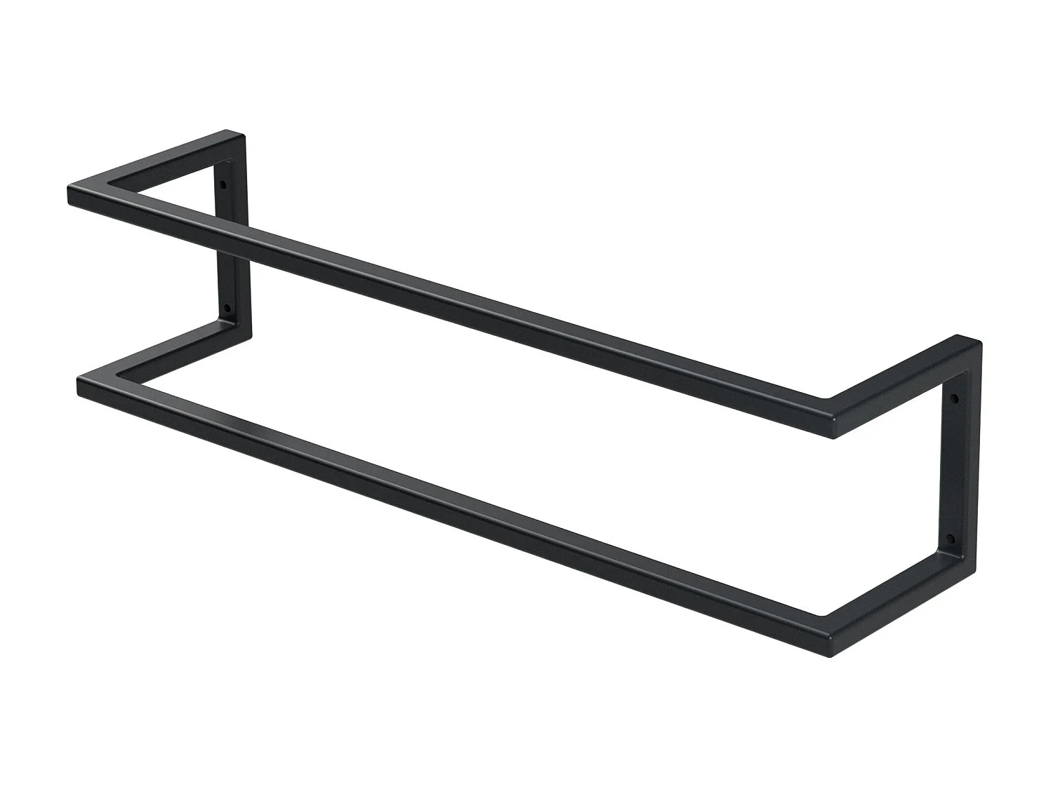 Porte-serviettes support mural salle de bain cuisine 15x15x60cm anthracite acier