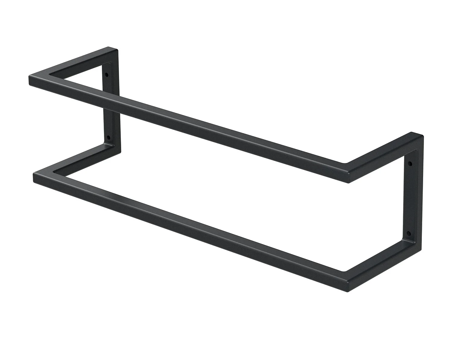 Porte-serviettes support mural salle de bain cuisine 15x15x50cm anthracite acier