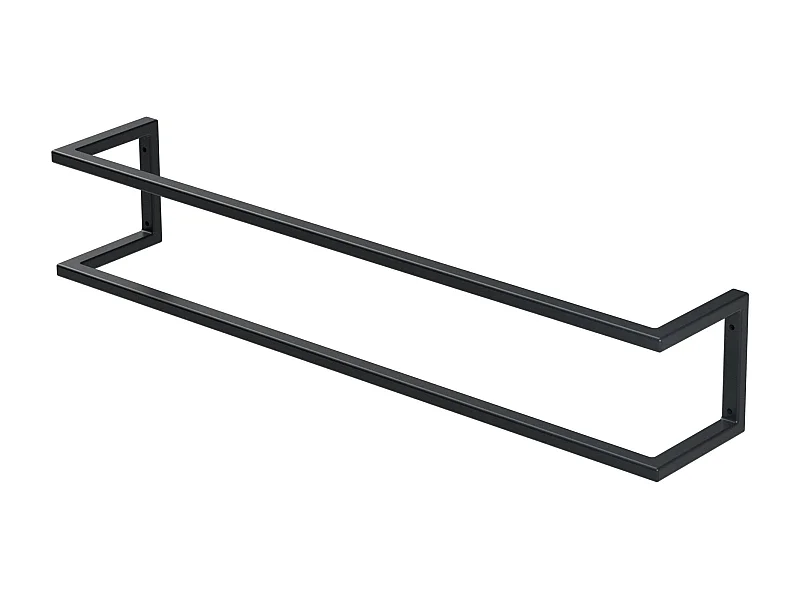 Porte-serviettes support mural salle de bain cuisine 15x15x80cm anthracite acier