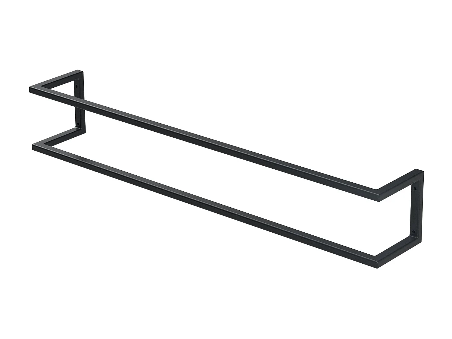 Porte-serviettes support mural salle de bain cuisine 15x15x90cm anthracite acier