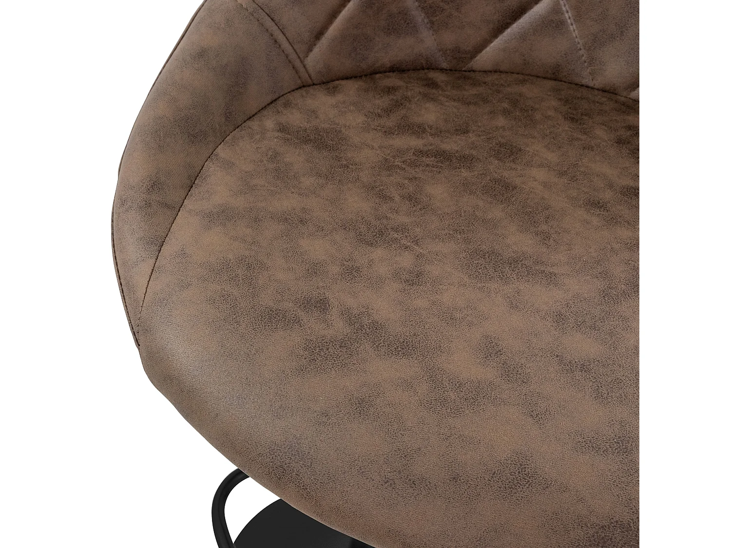 Set 4 sgabelli da bar finta pelle marrone girevole sgabello cucina poggiapiedi