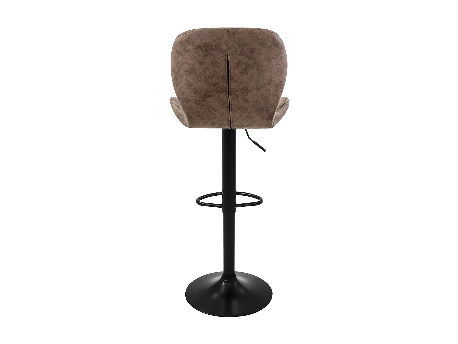 Lot de 4 tabourets de bar rembourrées en simili marron hauteur réglable 59-79 cm