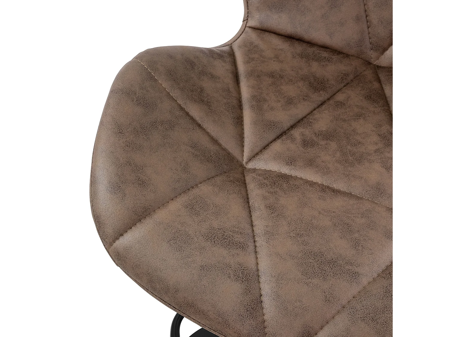 Lot de 4 tabourets de bar rembourrées en simili marron hauteur réglable 59-79 cm