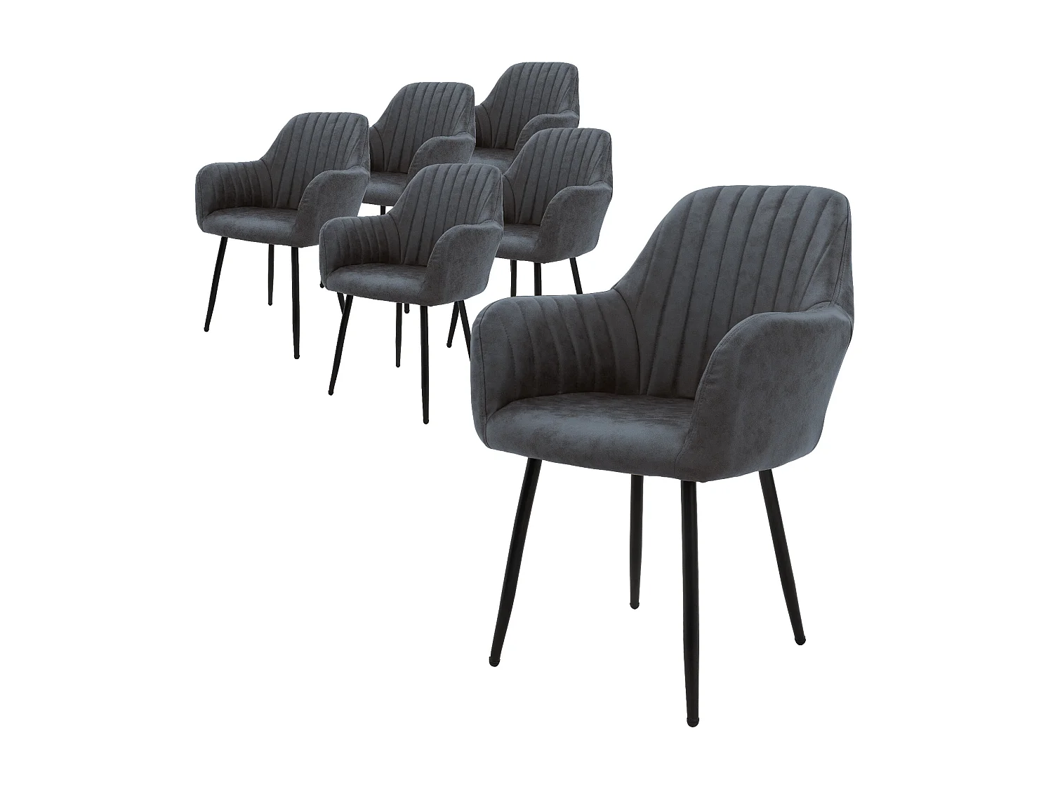 Set di 6 sedie da sala da pranzo sedie da soggiorno sedia da cucina sedia imbott