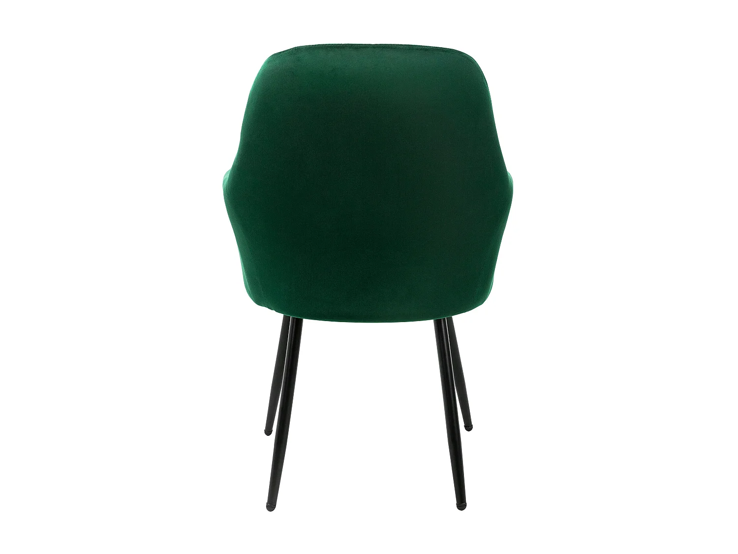 Lot de 6 chaises de salle à manger rembourrée asisse en velours vert en métal